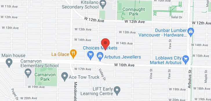 map of 2555 W 15TH AVENUE